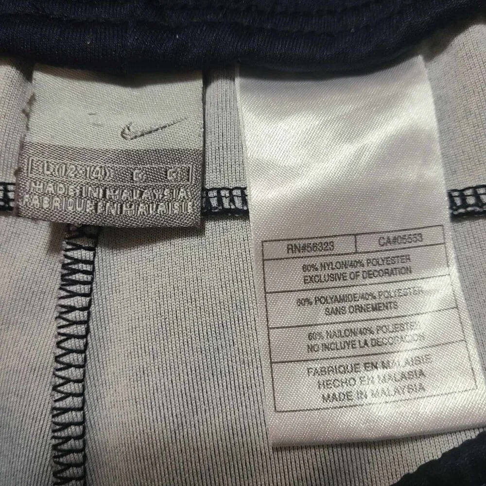 Nike Navy with White Stripe Drawstring Workout Pants size Large